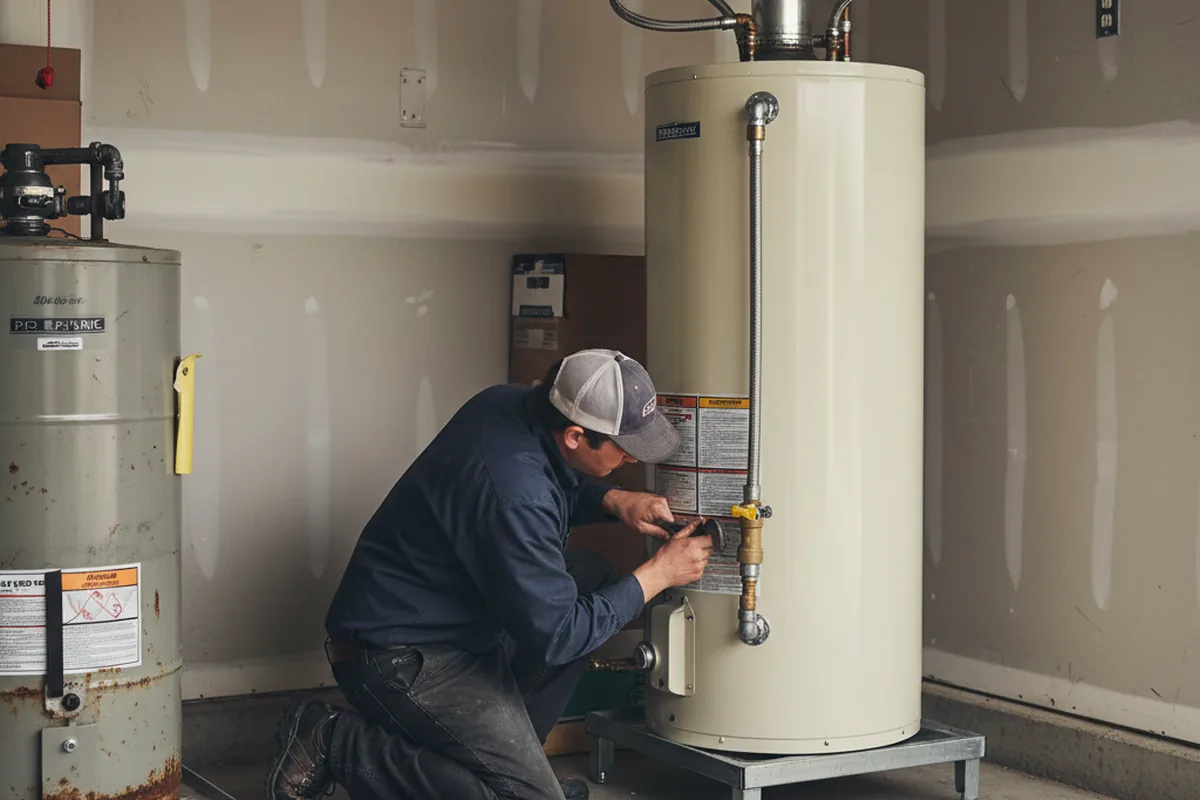 Water heater and shutoff valve replacement in Cuthbert
