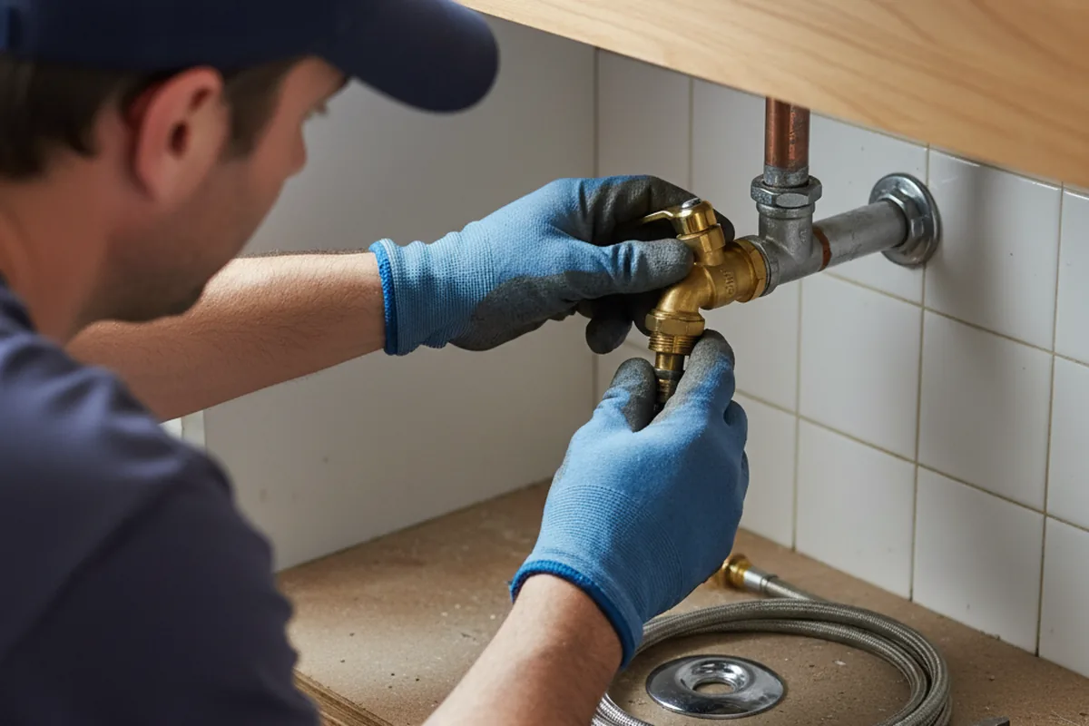 Shutoff valve and fitting work during Emergency Plumbing in Cuthbert